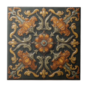William Morris Antique Honeysuckle Floral Pattern Ceramic Tile