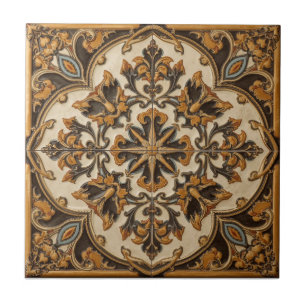 William Morris Antique Honeysuckle Floral Pattern Ceramic Tile