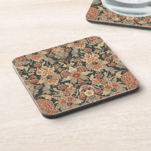 William Morris Antique Honeysuckle Floral Pattern Coaster