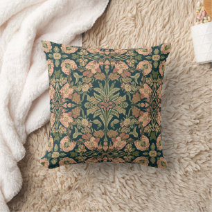 William Morris Antique Honeysuckle Floral Pattern Cushion