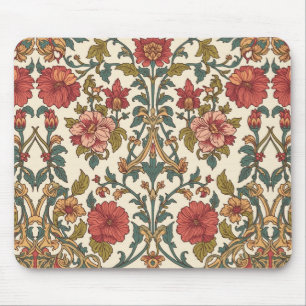 William Morris Antique Honeysuckle Floral Pattern Mouse Pad