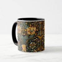 William Morris Antique Honeysuckle Floral Pattern