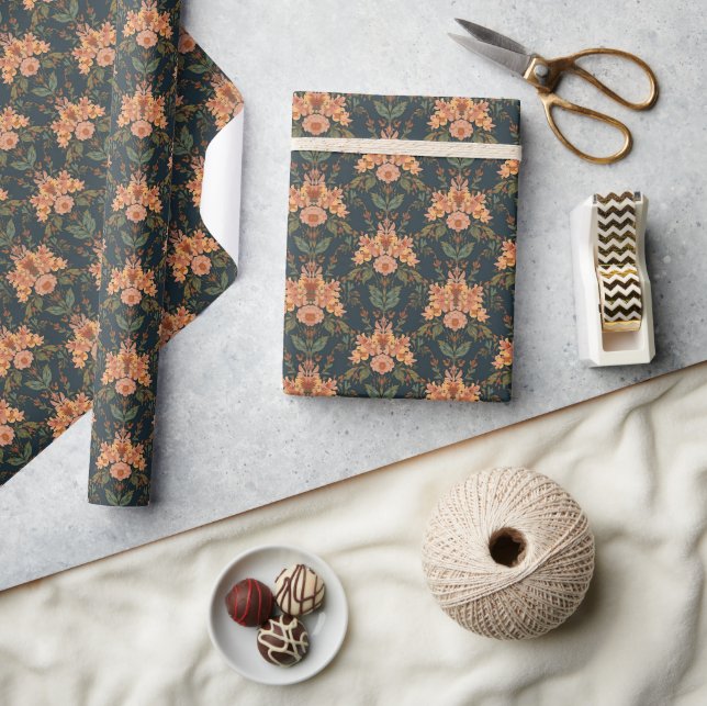 William Morris Antique Honeysuckle Floral Pattern Wrapping Paper (Crafts)