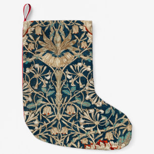 William Morris Antique Honeysuckle Floral Small Christmas Stocking