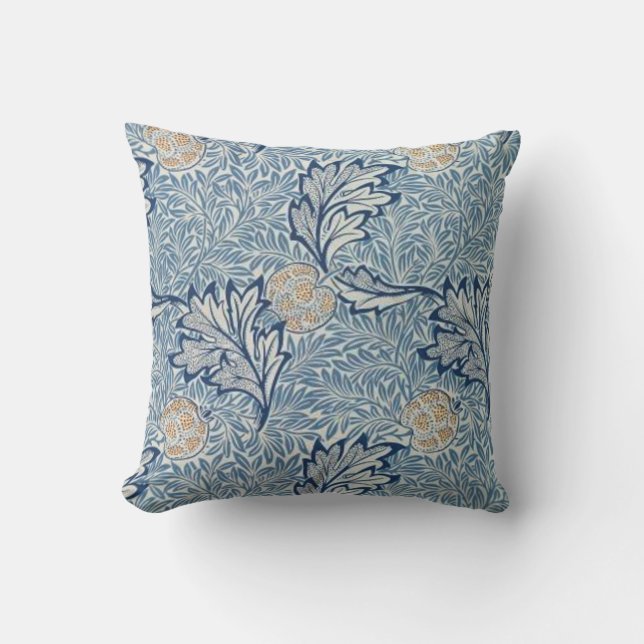 William Morris Apple Flower Floral Design Cushion (Front)