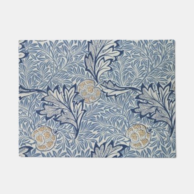 William Morris Apple Flower Floral Design Doormat (Front)