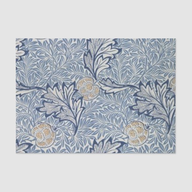 William Morris Apple Flower Floral Design Tissue Paper (Front)