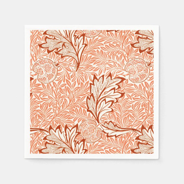 William Morris Apple Vintage Botanical Pattern Napkin (Front)