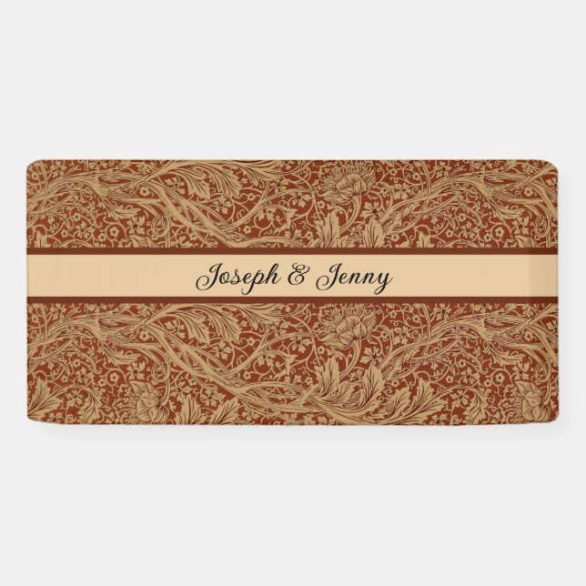 William Morris Arcadia Floral Garden Flower Classi Banner (Horizontal)