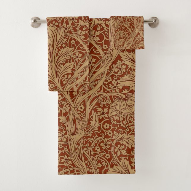 William Morris Arcadia Floral Garden Flower Classi Bath Towel Set (Insitu)