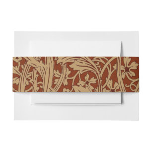 William Morris Arcadia Floral Garden Flower Classi Invitation Belly Band