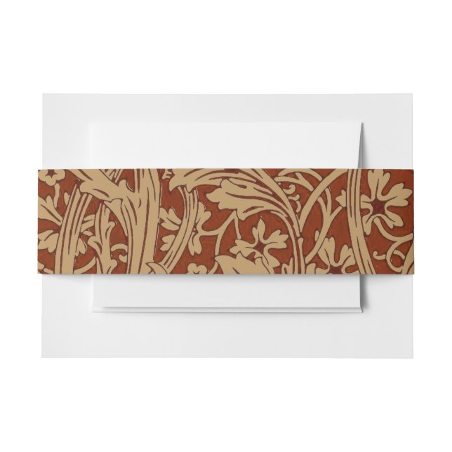 William Morris Arcadia Floral Garden Flower Classi Invitation Belly Band (Front Example)