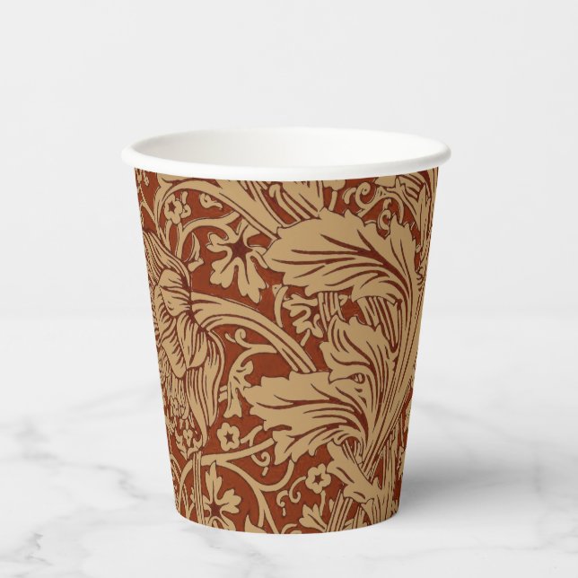 William Morris Arcadia Floral Garden Flower Classi Paper Cups (Front)