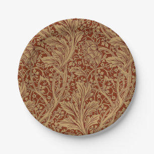 William Morris Arcadia Floral Garden Flower Classi Paper Plate