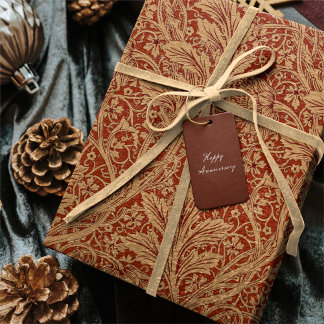 William Morris Arcadia Floral Garden Flower Classi Wrapping Paper