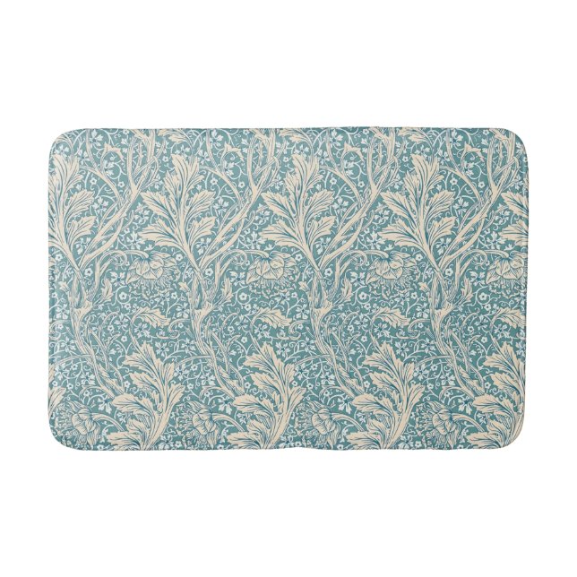 William Morris Arcadia Floral Pattern Classic Bath Mat (Front)