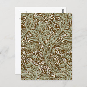 William Morris Arcadia Floral Pattern Classic Postcard