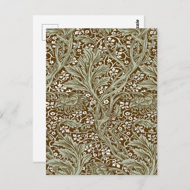 William Morris Arcadia Floral Pattern Classic Postcard (Front/Back)