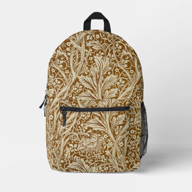 William Morris Arcadia Floral Pattern Classic Printed Backpack (Front)