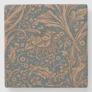 William Morris Arcadia Floral Pattern Classic Stone Coaster