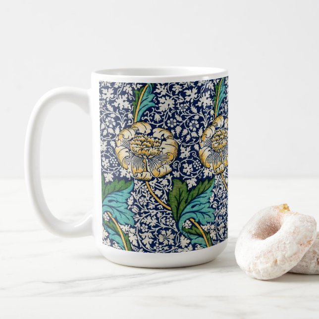 William Morris Art Blue Mug (With Donut)