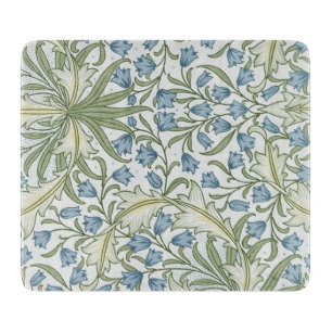 William Morris - Art Nouveau Blue Bellflowers Cutting Board