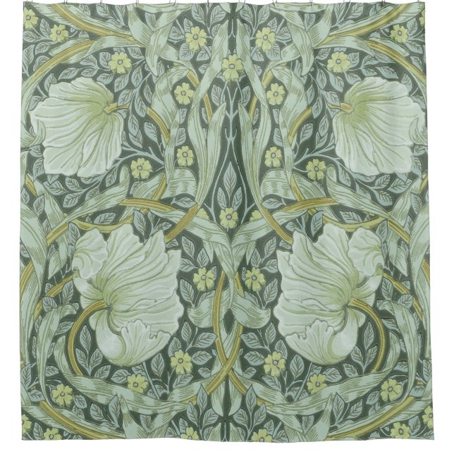 William Morris, Art nouveau pattern, beautiful art Shower Curtain (Front)