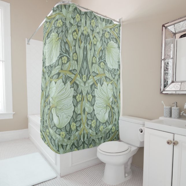 William Morris, Art nouveau pattern, beautiful art Shower Curtain (In Situ)