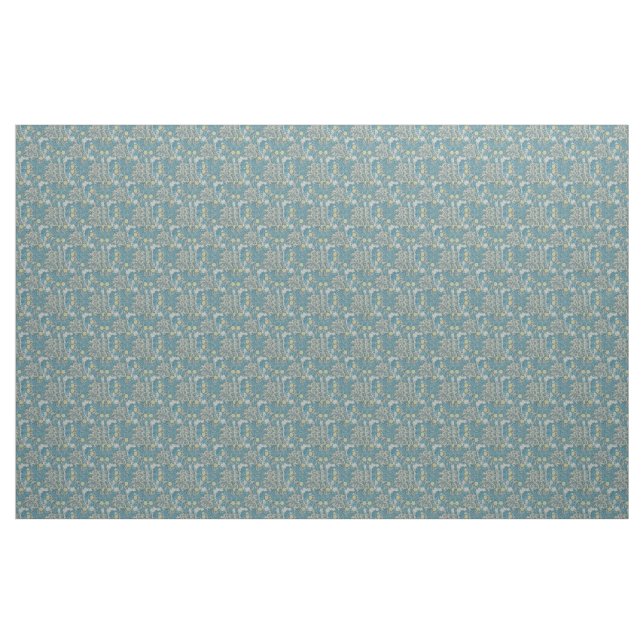 William Morris,art nouveau pattern, seaweed,blue,f Fabric (Yard)
