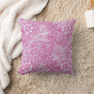 William Morris - Art Nouveau Pink Marigold Cushion