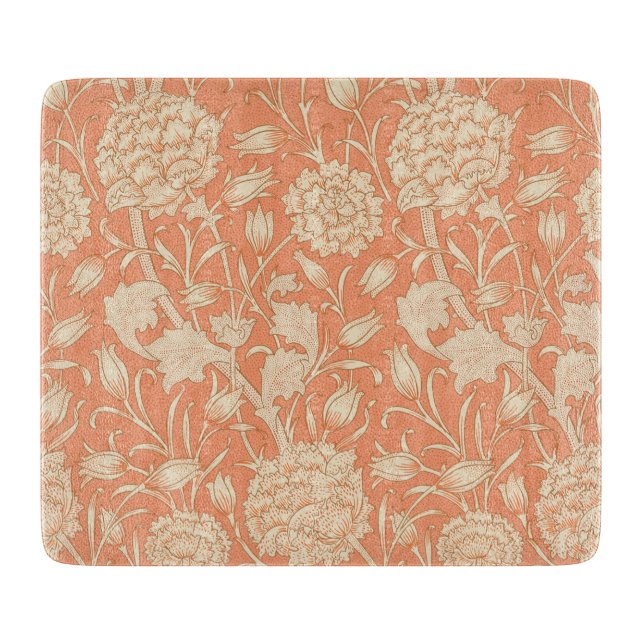 William Morris - Art Nouveau Wild Tulips - Peach  Cutting Board (Front)