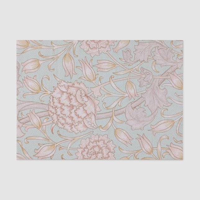 William Morris - Art Nouveau Wild Tulips - Peach Tissue Paper (Front)