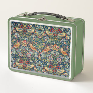 William Morris Art Strawberry Thief Lunch Box 