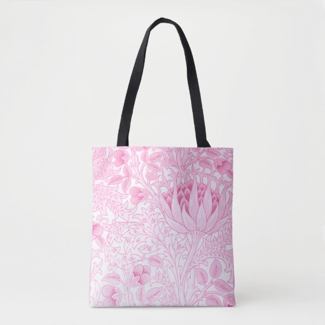 William Morris Artichoke Pale Pink Tote Bag (Front)