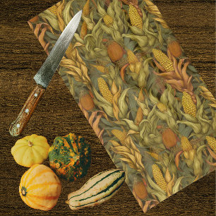 William Morris Autumn Corn Retro Tea Towel