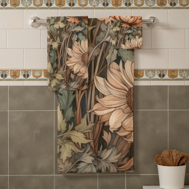 William Morris Autumn Floral Bath Towel Set (Creator Uploaded)