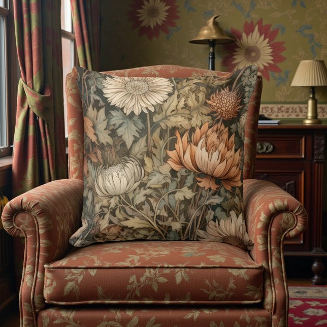 William Morris Autumn Floral Cushion (Creator Uploaded)