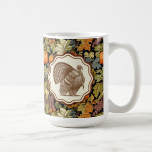 William Morris Autumn Pumpkins Tom Turkey Coffee Mug