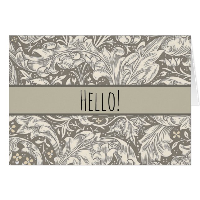 William Morris Bachelor's Button antique damask (Front Horizontal)