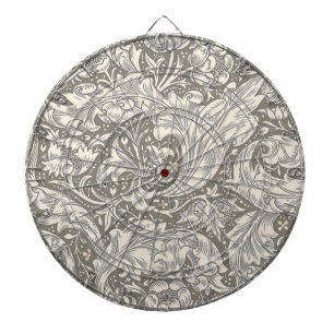 William Morris Bachelor's Button antique damask Dartboard