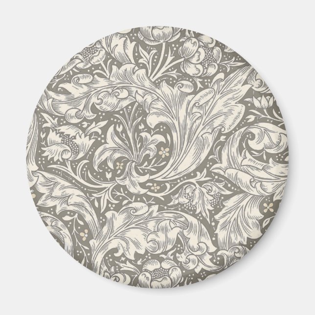 William Morris Bachelor's Button antique damask Magnet (Front)