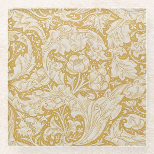 William Morris Bachelor's Button Flower Classic Glass Coaster