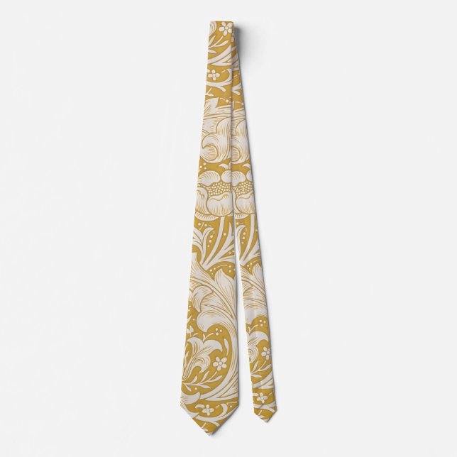 William Morris Bachelor's Button Flower Classic Tie (Front)