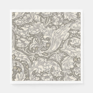 William Morris Bachelor's Button Flower Floral Bot Napkin