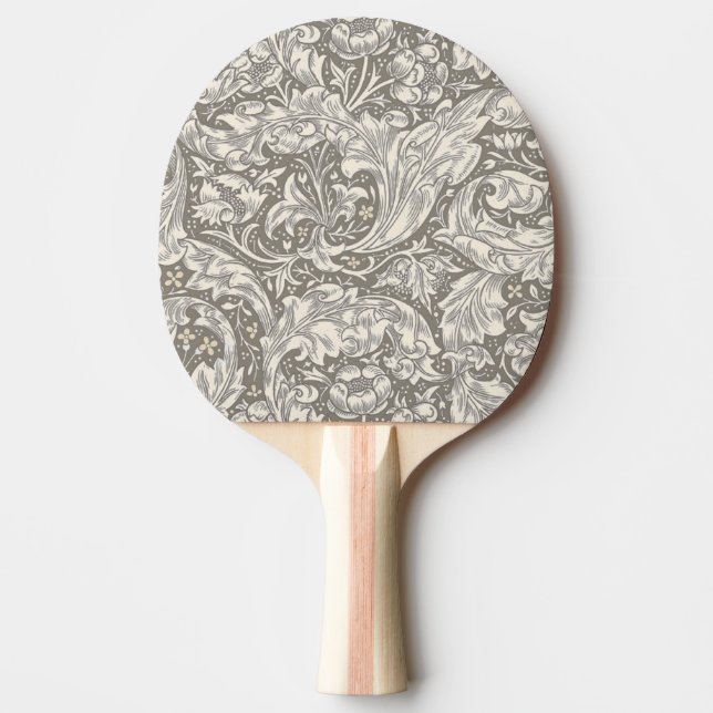 William Morris Bachelor's Button Flower Floral Bot Ping Pong Paddle (Front)