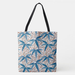 William Morris Bamboo Print, Denim Blue & White Tote Bag
