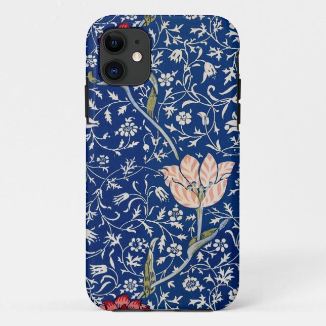 William Morris Beautiful Floral Pattern Blue  Case-Mate iPhone Case (Back)