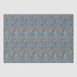 William Morris Beautiful Floral Pattern Blue Pink  Tissue Paper