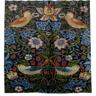 William Morris beautiful pattern, art nouveau, vin Shower Curtain
