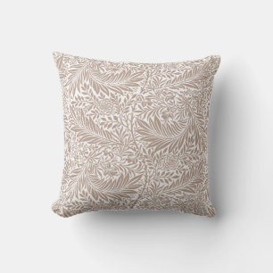 William Morris Beige Larkspur Pattern Cushion